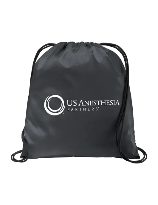 Drawstring  Graphite Grey Cinch Pack w/US Anesthesia Partners Logo