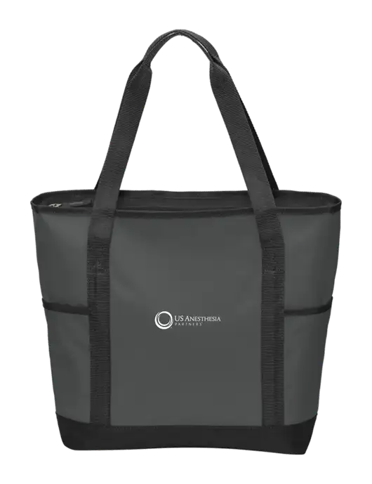 On the Go Charcoal/Black Tote  w/US Anesthesia Partners Logo