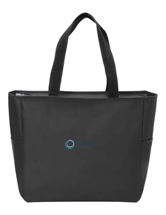 Everyday Black Zip Tote  w/US Anesthesia Partners Logo