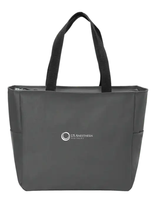 Everyday Charcoal Zip Tote Dark w/US Anesthesia Partners Logo
