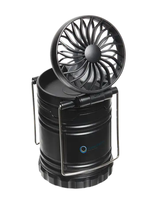 Black Retro Lantern with Fan w/US Anesthesia Partners Logo