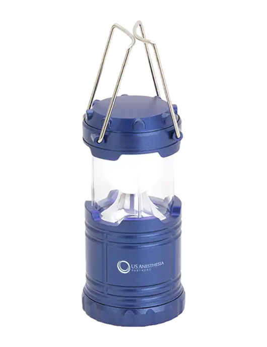 Blue Mini Retro Lantern w/US Anesthesia Partners Logo