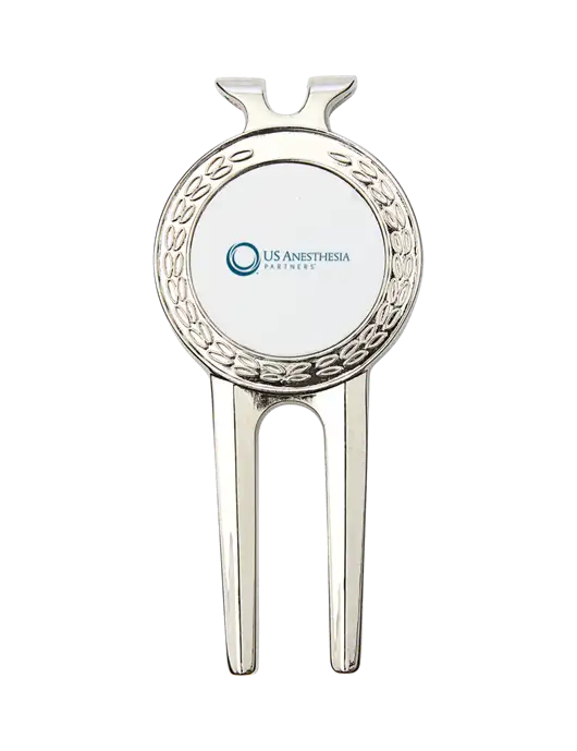Silver Divot Tool, 1.5 x 3 w/US Anesthesia Partners Logo