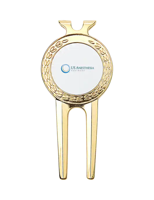 Gold Divot Tool, 1.5 x 3 w/US Anesthesia Partners Logo