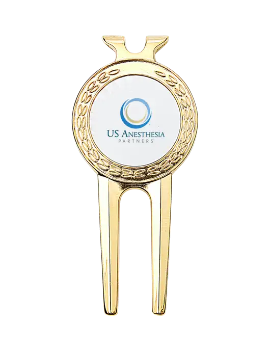 Gold Divot Tool, 1.5 x 3 w/US Anesthesia Partners Logo