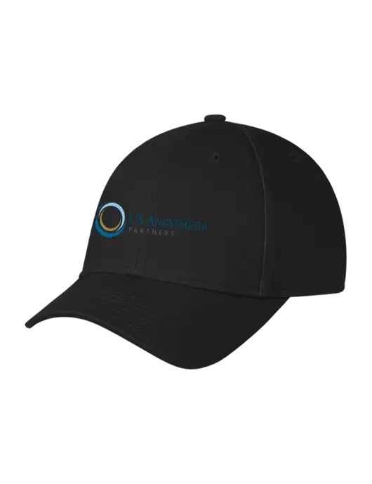 Black Structured Cap Hook & Loop w/US Anesthesia Partners Logo