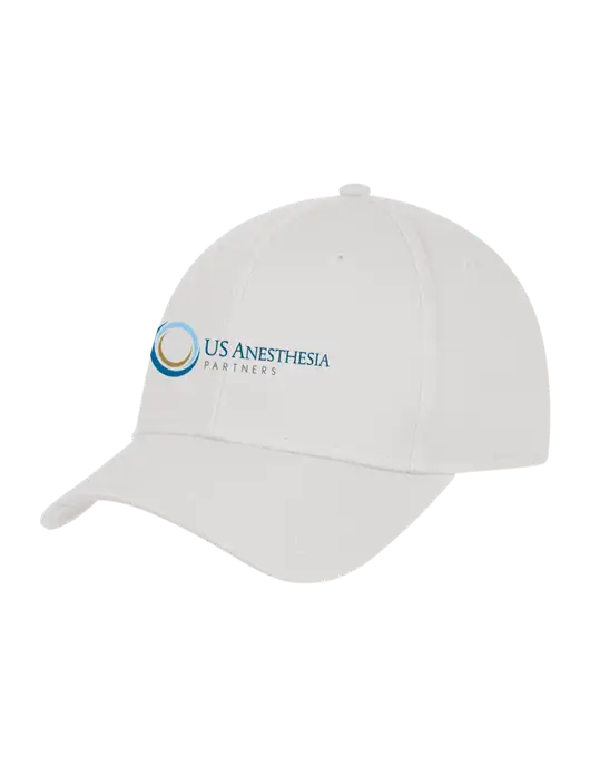 White Structured Cap Hook & Loop w/US Anesthesia Partners Logo