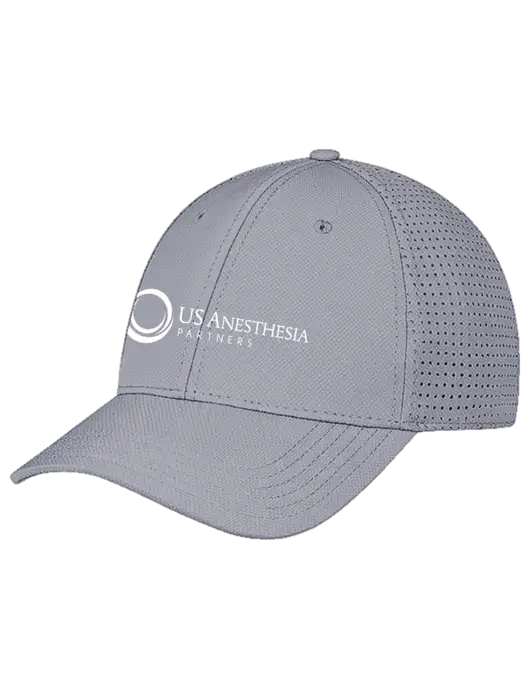 Grey Performance Stretchable Cap Hook & Loop w/US Anesthesia Partners Logo