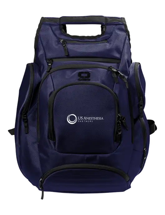 OGIO Navy Metro Ballistic Laptop Backpack w/US Anesthesia Partners Logo