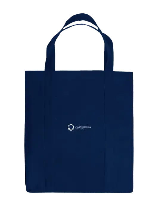 Eco Reusable Jumbo Navy Blue Shopping Bag w/US Anesthesia Partners Logo