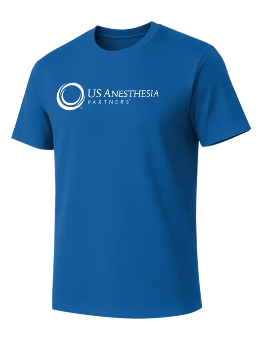 Allmade Royal Blue Organic Cotton Tee w/US Anesthesia Partners Logo