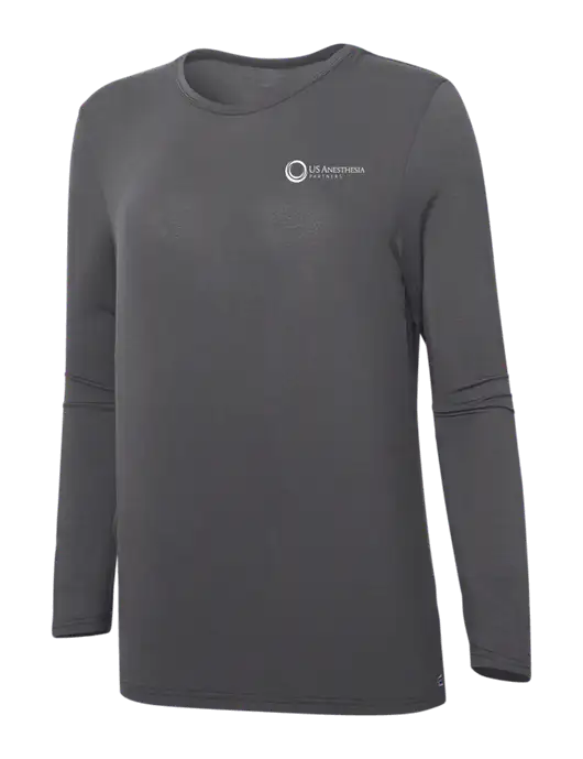 Wink Pewter Womens Long Sleeve Layer Tee w/US Anesthesia Partners Logo