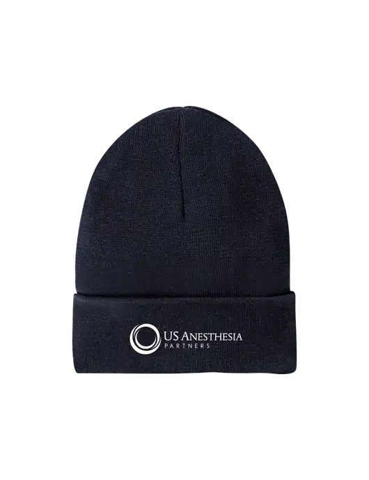 Recycled True Navy Beanie w/US Anesthesia Partners Logo