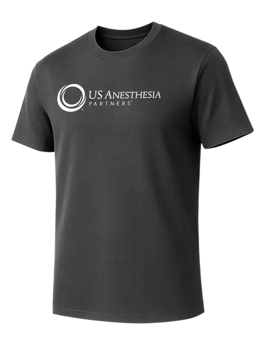 Allmade Charcoal Grey Organic Cotton Tee w/US Anesthesia Partners Logo