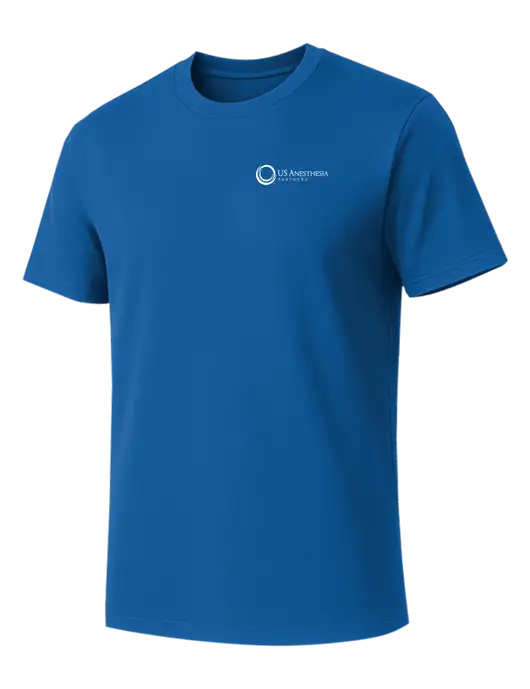 Allmade Royal Blue Organic Cotton Tee w/US Anesthesia Partners Logo