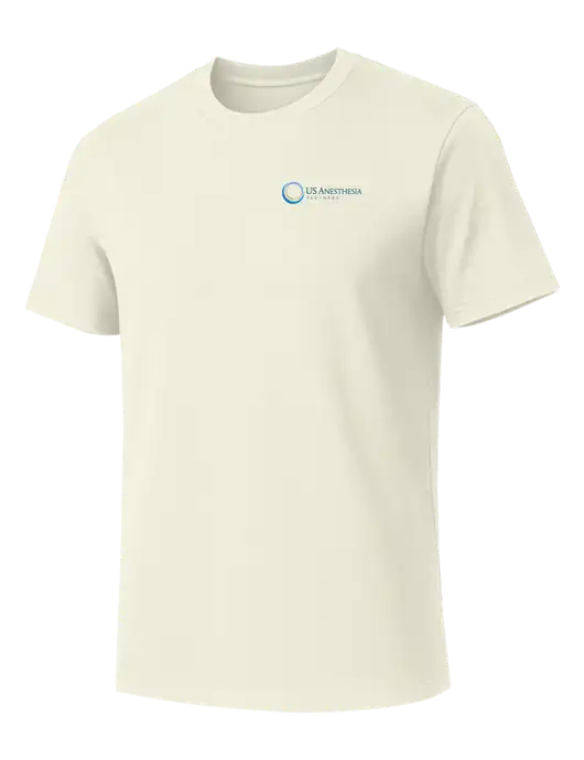 Allmade White Sand Organic Cotton Tee w/US Anesthesia Partners Logo