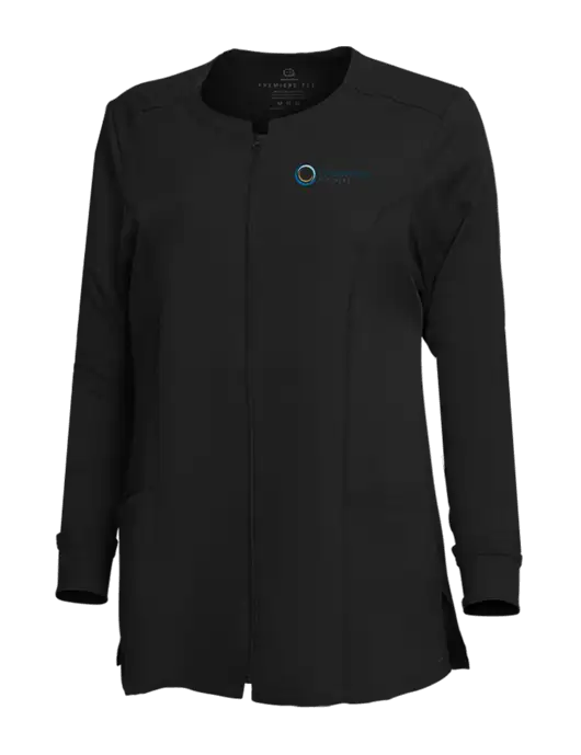 Wink Black Womens Premiere Flex Full-Zip Scrub Jacket w/US Anesthesia Partners Logo