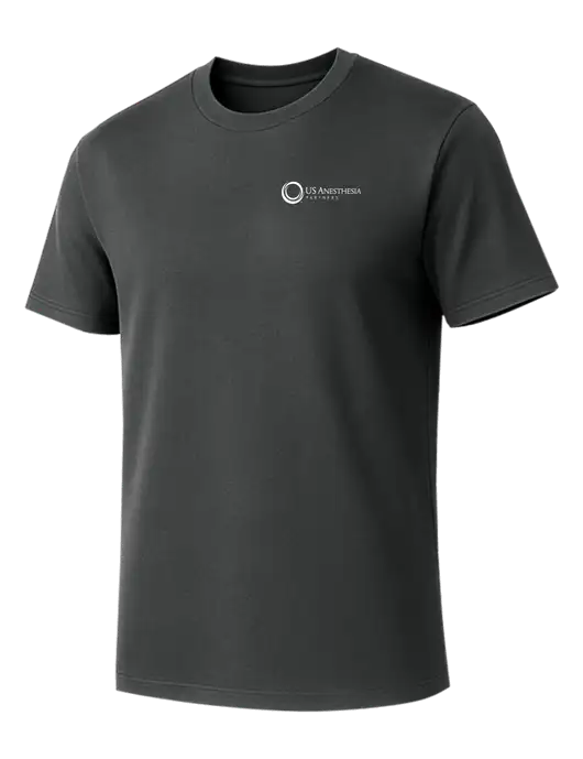 Allmade Charcoal Grey Organic Cotton Tee w/US Anesthesia Partners Logo