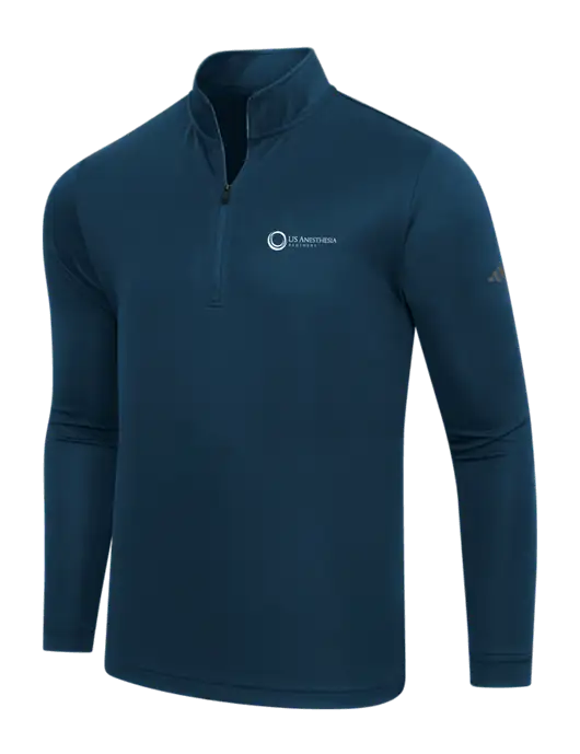 Adidas Navy Lightweight Quarter Zip Pullover w/US Anesthesia Partners Logo