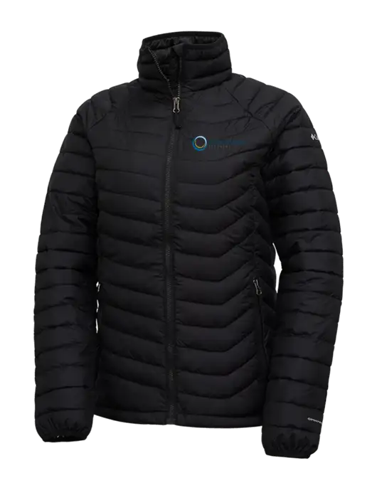 Columbia Black Womens Powder Lite Jacket w/US Anesthesia Partners Logo