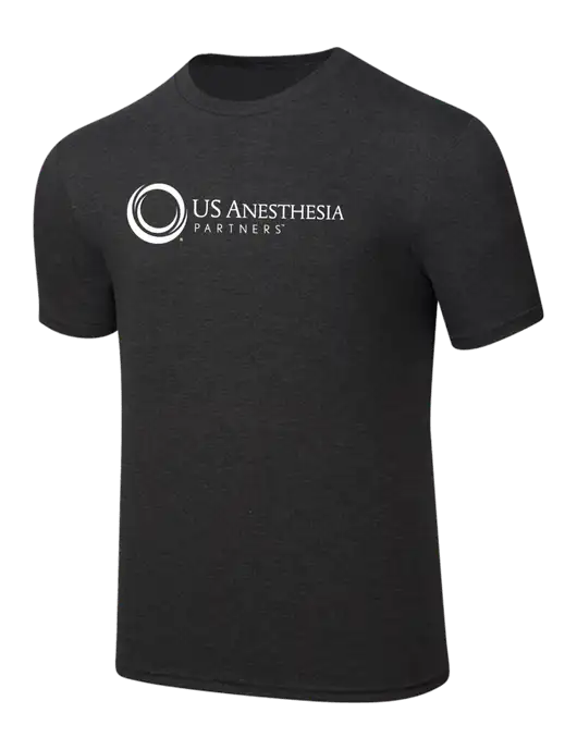 Simply Soft Black Frost 4.5oz  Poly/Combed Ring Spun Cotton T-Shirt w/US Anesthesia Partners Logo