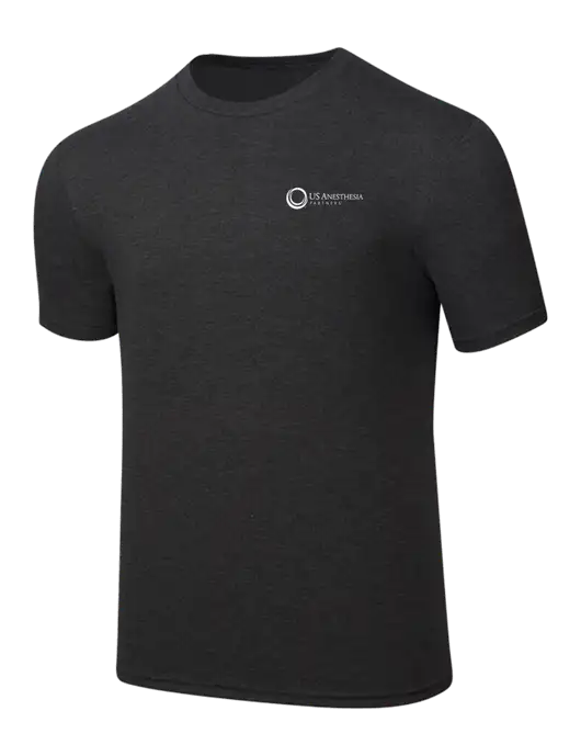 Simply Soft Black Frost 4.5oz  Poly/Combed Ring Spun Cotton T-Shirt w/US Anesthesia Partners Logo