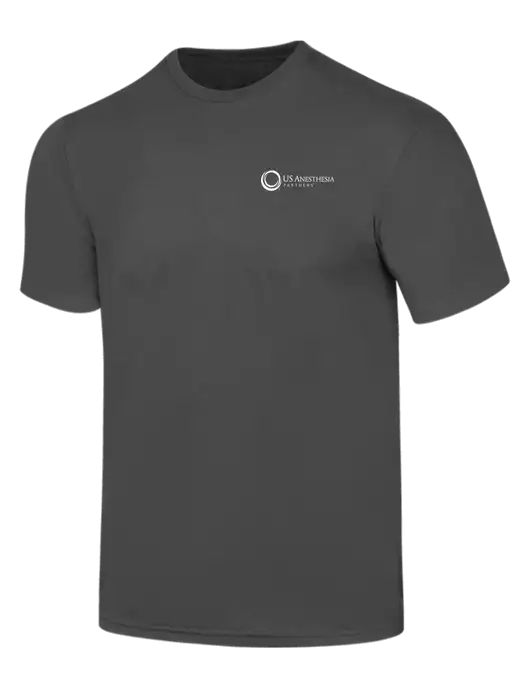 Simply Soft Charcoal 4.5oz  Poly/Combed Ring Spun Cotton T-Shirt w/US Anesthesia Partners Logo