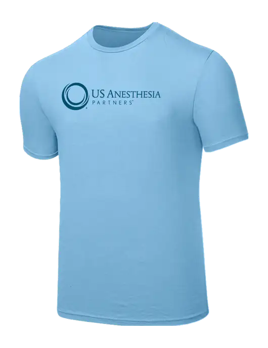 Seriously Soft Light Blue T-Shirt w/US Anesthesia Partners Logo