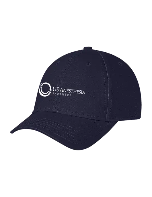 Navy Structured Soft Snap Closure Hook & Loop Cap w/US Anesthesia Partners Logo