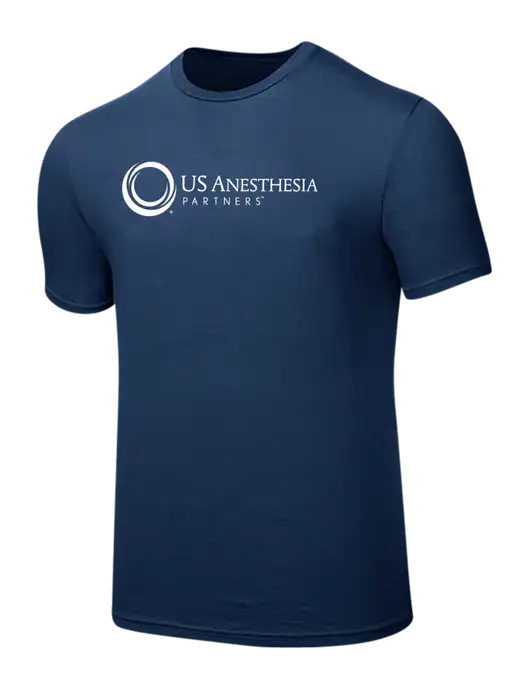 Seriously Soft Deep Slate Blue T-Shirt w/US Anesthesia Partners Logo
