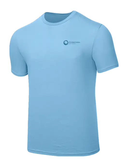 Seriously Soft Light Blue T-Shirt w/US Anesthesia Partners Logo
