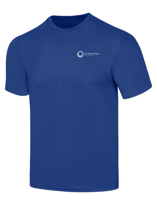 Simply Soft Dark Royal 4.5oz  Poly/Combed Ring Spun Cotton T-Shirt w/US Anesthesia Partners Logo