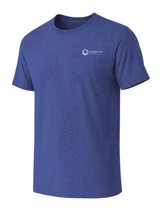 BELLA+CANVAS Heather Royal CVC Short Sleeve Tee w/US Anesthesia Partners Logo