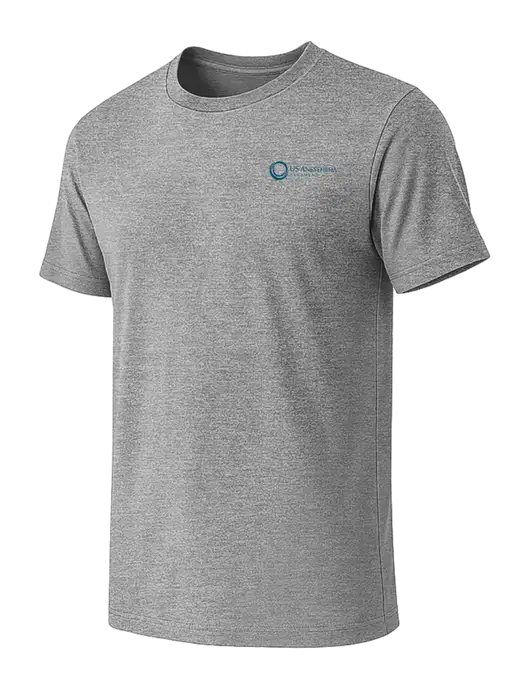 BELLA+CANVAS Heather Grey CVC Short Sleeve Tee w/US Anesthesia Partners Logo