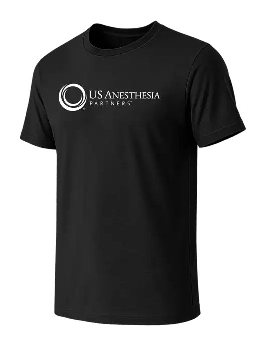 BELLA+CANVAS Black CVC Short Sleeve Tee w/US Anesthesia Partners Logo