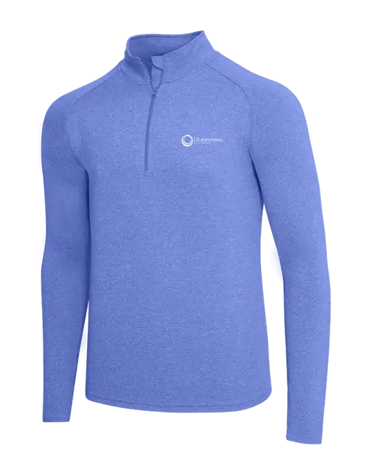 Royal Heather Sport Wick Stretch 1/4 Zip Pullover w/US Anesthesia Partners Logo