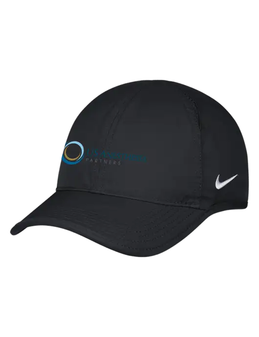 Nike Black Featherlight Cap w/US Anesthesia Partners Logo