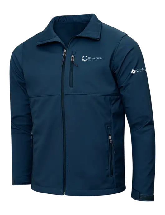 Columbia Navy Ascender Softshell Jacket w/US Anesthesia Partners Logo