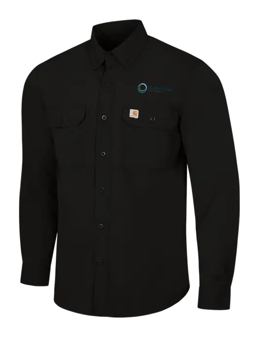 Carhartt Force Black Solid Long Sleeve Shirt w/US Anesthesia Partners Logo