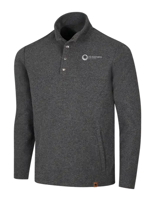 Russell Outdoors Dark Grey Heather Basin Snap Pullover w/US Anesthesia Partners Logo