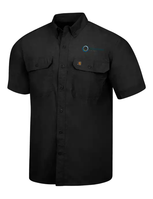 Carhartt Force Black Solid Short Sleeve Shirt w/US Anesthesia Partners Logo