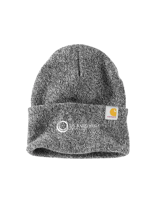 Carhartt Medium Grey Heather Watch Cap 2.0 w/US Anesthesia Partners Logo