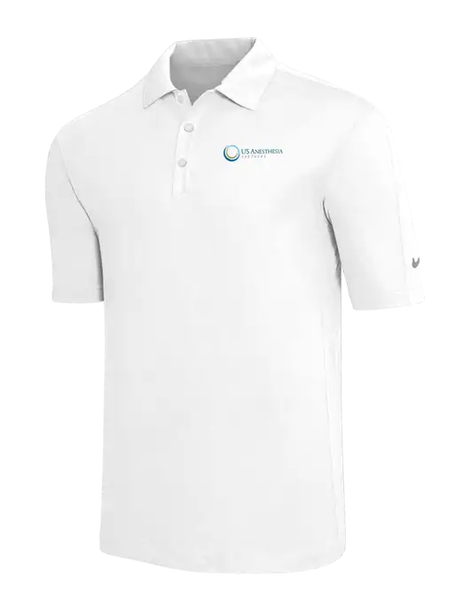 Nike White Tech Sport Dri-FIT Polo w/US Anesthesia Partners Logo
