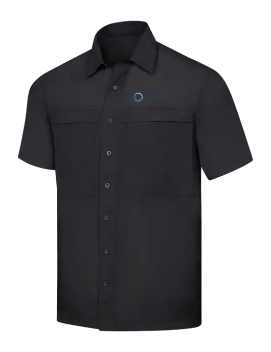 Black Short Sleeve UV Daybreak Shirt w/US Anesthesia Partners Logo
