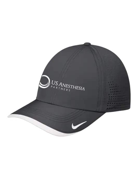 Nike Dark Grey/White Dri-FIT Perforated Performance Cap w/US Anesthesia Partners Logo