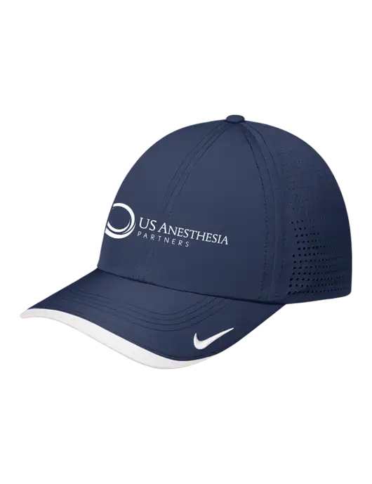 Nike Navy/White Dri-FIT Perforated Performance Cap w/US Anesthesia Partners Logo