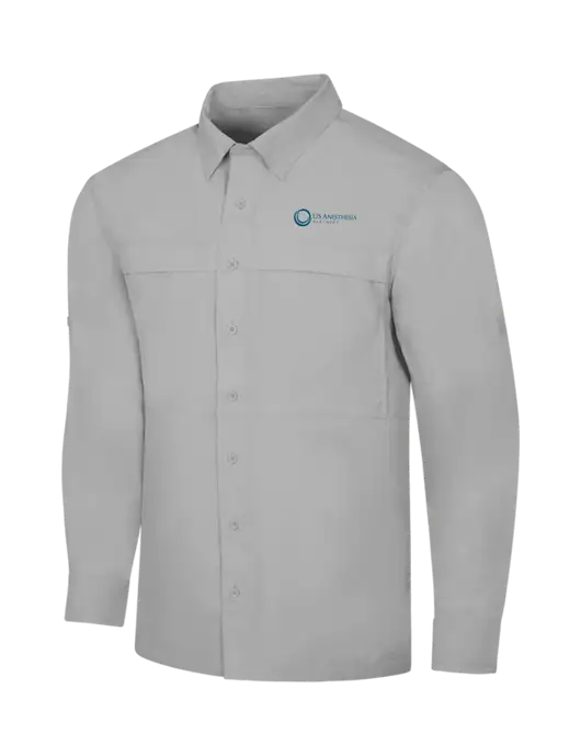 Light Grey Long Sleeve UV Daybreak Shirt w/US Anesthesia Partners Logo