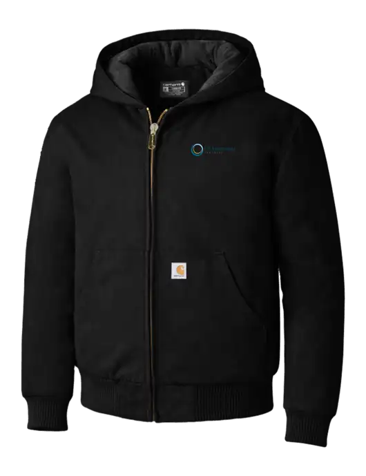 Carhartt Black Quilted-Flannel-Lined Duck Active Jacket w/US Anesthesia Partners Logo