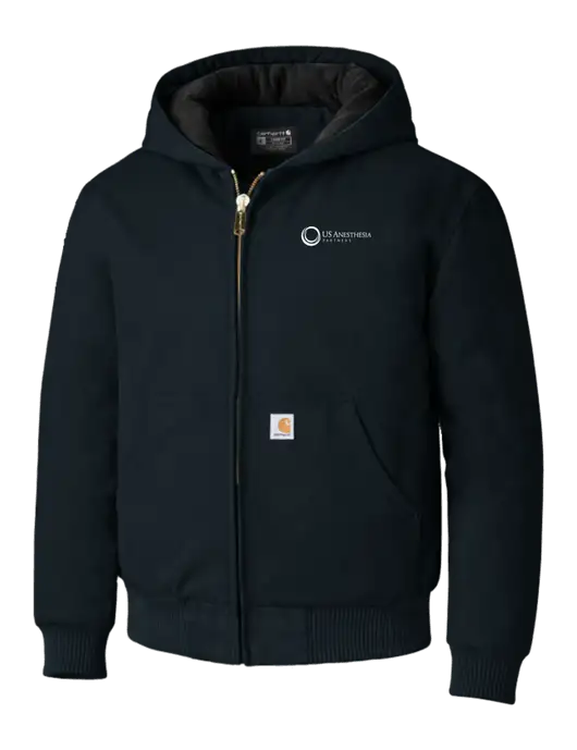 Carhartt Navy Quilted-Flannel-Lined Duck Active Jacket w/US Anesthesia Partners Logo
