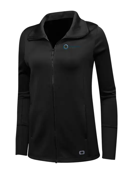 OGIO Black Womens Endurance Modern Performance Full-Zip w/US Anesthesia Partners Logo